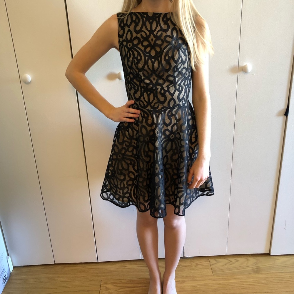 ASOS Mesh Cutout Skater Dress